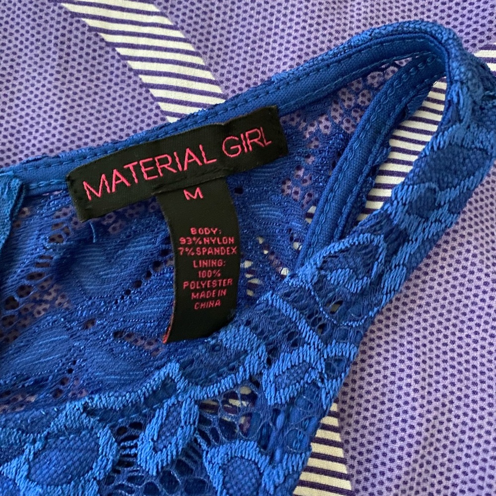 Blue material girl dress